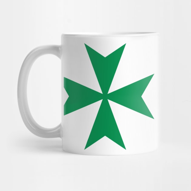 Cross of Saint John / Maltese cross (green) by PabloDeChenez